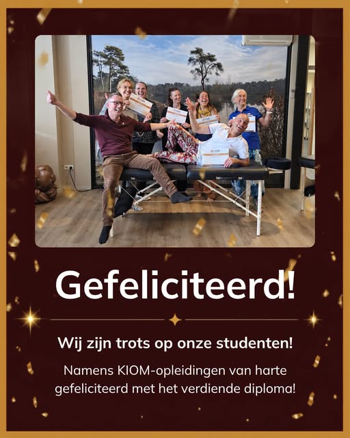 Kiom opleidingen. Gefeliciteerd, wij zijn trots op onze studenten